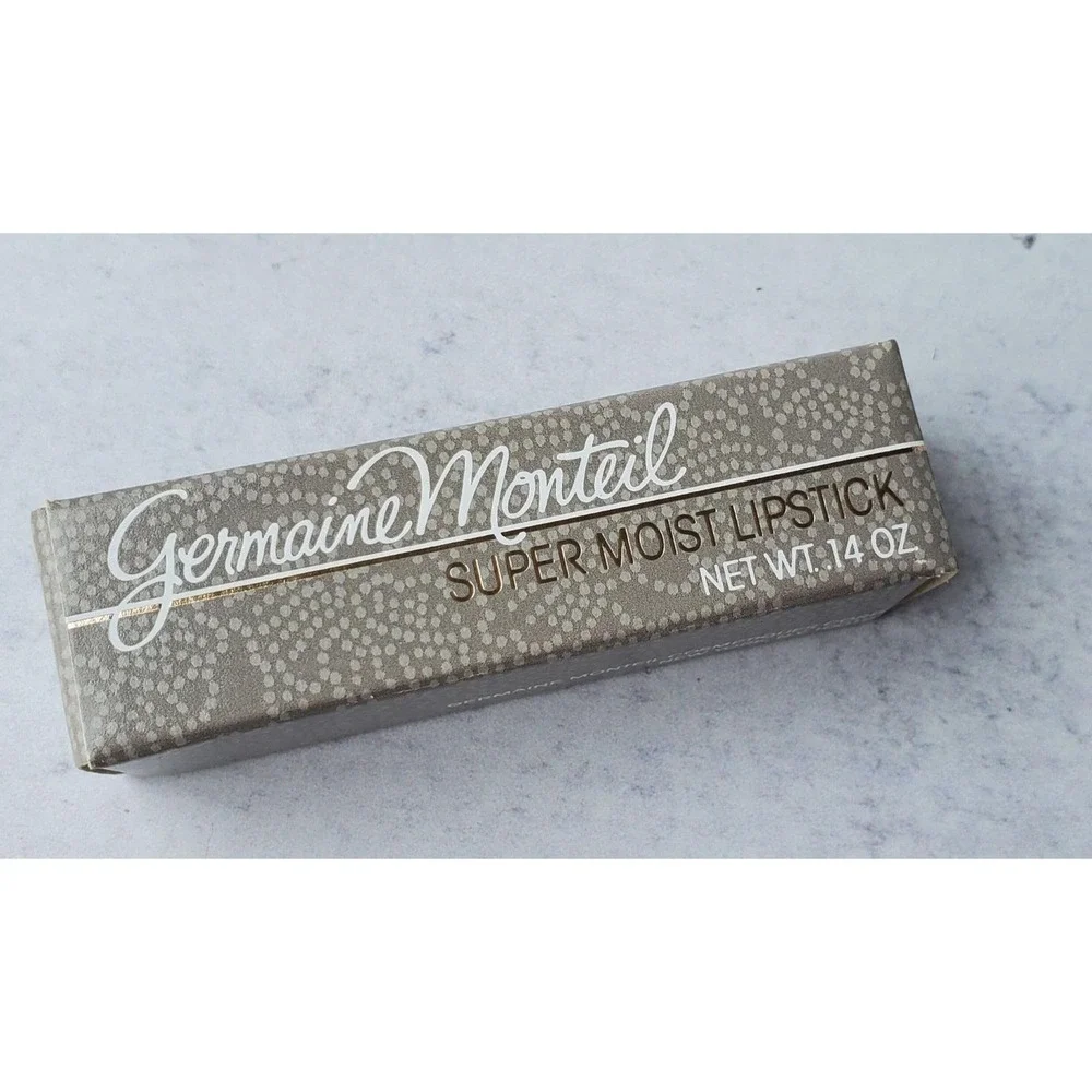 Germaine Monteil Super Moist Lipstick VALENTINE RED 1980s Tone Vanity Display